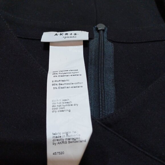 Akris Punto Cutout Top Size 6 Black Sleeveless Zip Back Minimalist Quiet Luxury - Picture 3 of 5